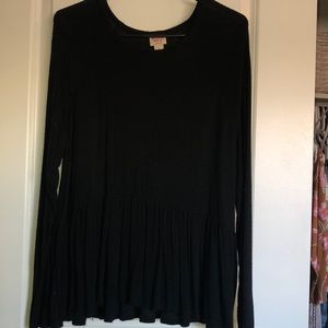 Long sleeve baby doll shirt